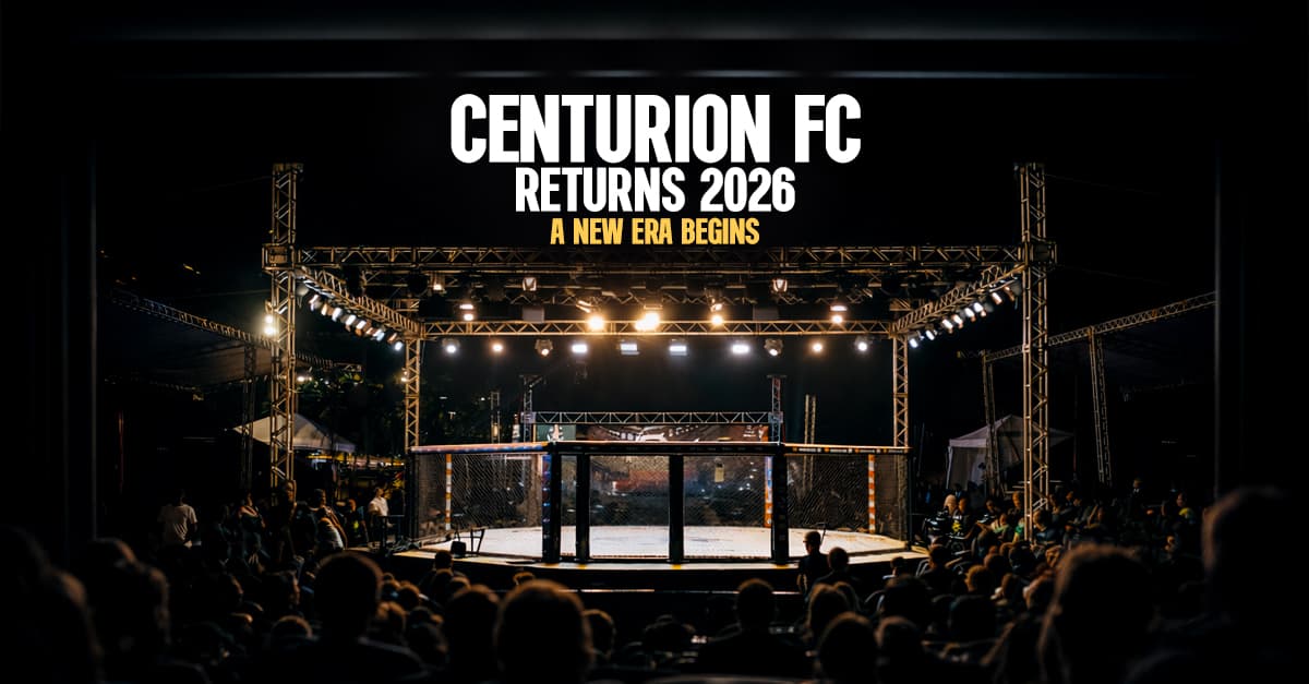 Centurion FC anuncia retorno em 2026 com novo site, bônus e calendário completo de eventos.